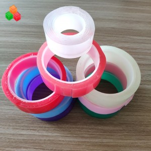 Kina designstørrelse farve fremragende kvalitet vaskbar genanvendelig dobbelt side stærk selvklæbende gelgreb magisk nano sugetape